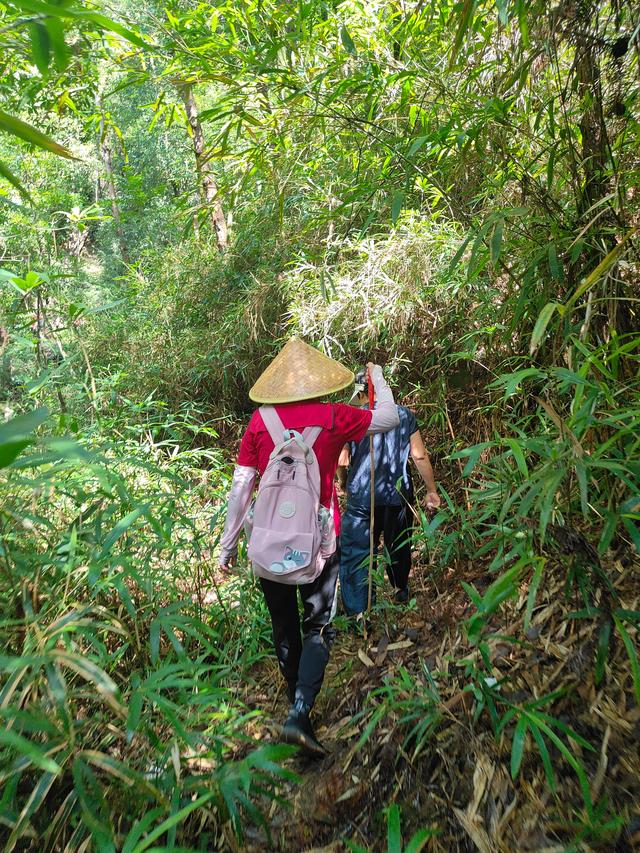 福建龙岩徒友为广东梅州助力，200多人同登旗山，进防空洞探秘