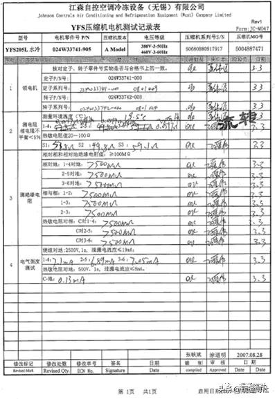约克水冷螺杆冷水机组开机调试的标准流程