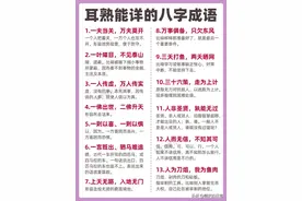 88个耳熟能详的八字成语（附解释）图片
