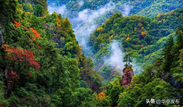 华亭莲花台：绮丽风光无限美 色彩斑斓惹人醉