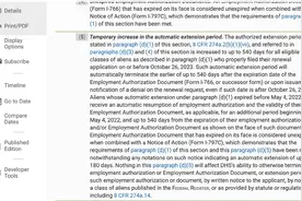 EAD工卡自动延期从180天延长至540天图片