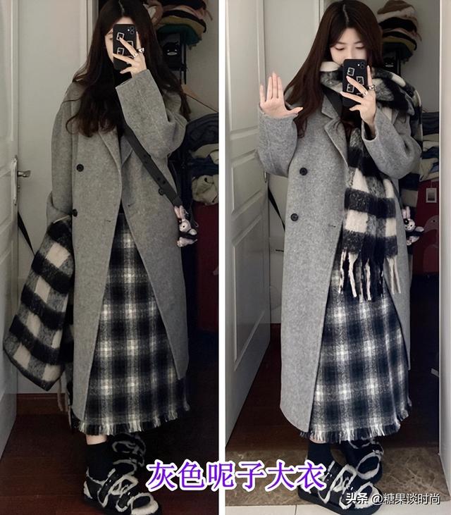 温度低于10度怎么穿？9种颜色“过膝”呢子外套，高级且有女人味