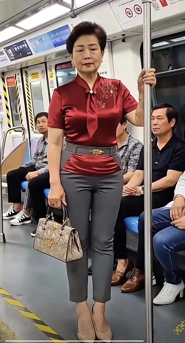 一生要强的中国大妈，摆拍也要精致，一丝不苟。