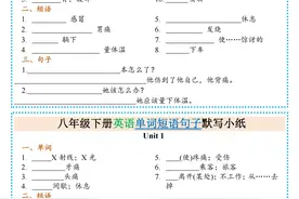 （2025人教）八年级下册英语《单词+短语+句子》过关默写图片