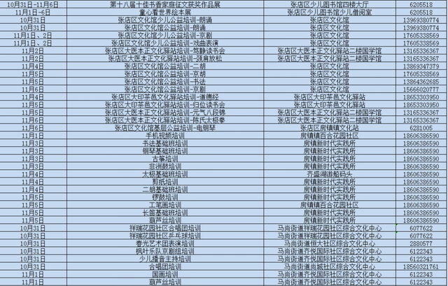 张店最新活动安排公布！等你来参与！