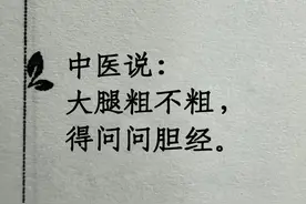 胆经与大腿粗细的秘密关系，中医为你揭晓图片