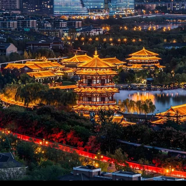 我是上海人，游旅游景点大唐芙蓉园，穿唐装逛集市感受唐代味