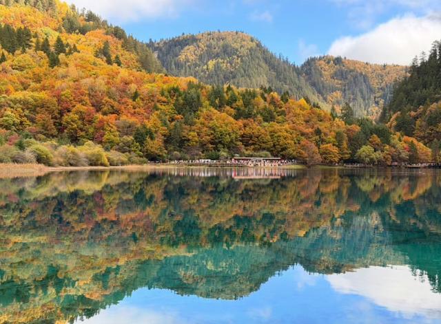 九寨沟的颜值巅峰：层林尽染、海子映彩