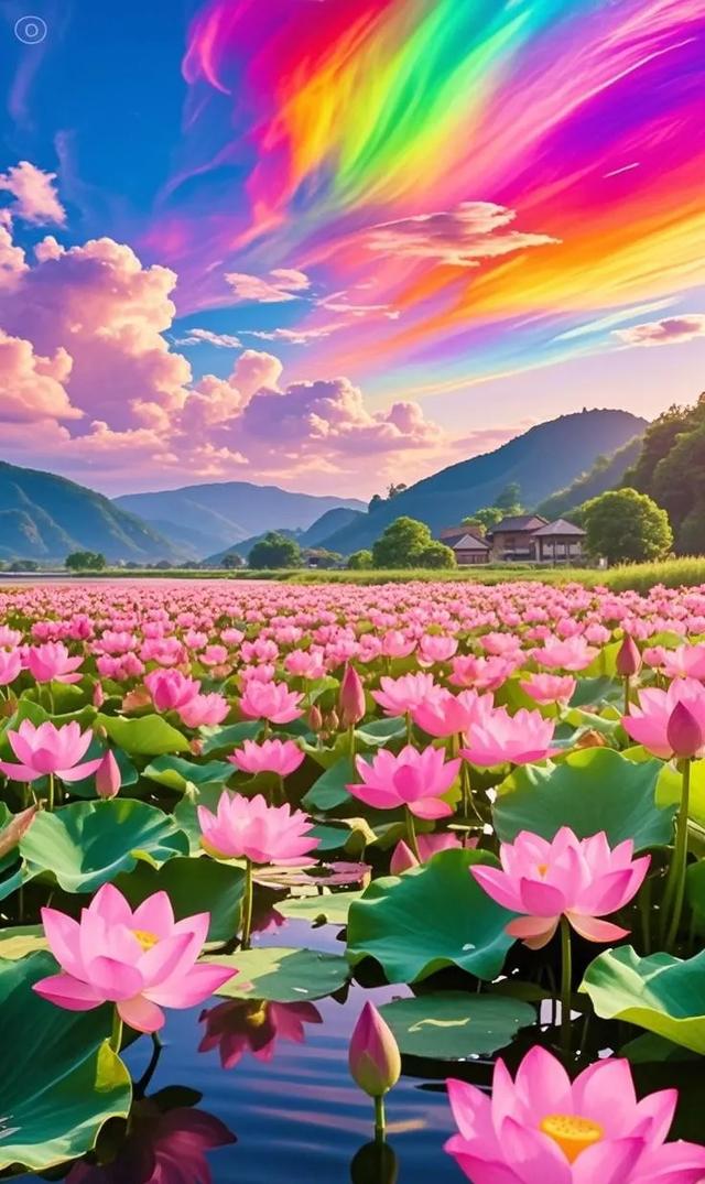 荷花如海，画面绝美