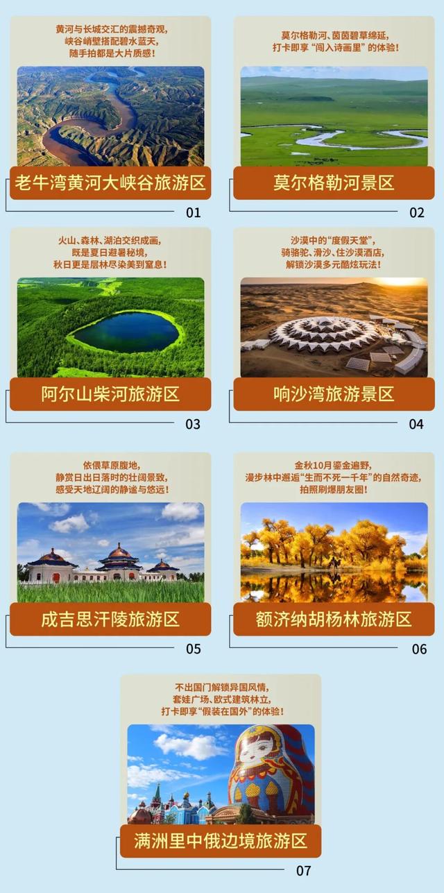 内蒙古文旅一卡通权益表来啦~