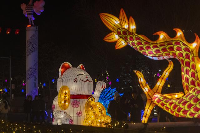 辽宁沈阳：丁香湖非遗灯会精彩震撼 绝对值得打卡