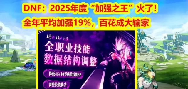 DNF：2025年度“加强之王”火了！全年平均加强19%，百花成大输家