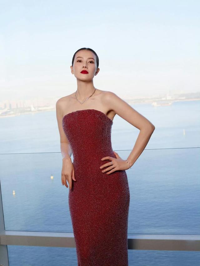 高圆圆太丰满了	，穿紧身裙都兜不住好身材，我感慨赵又廷真会选人