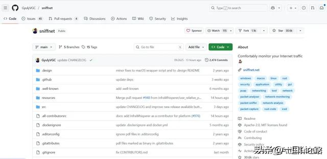 一个跨平台的网络监控工具Sniffnet:实时查看网络流量