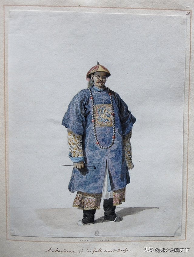 1793年外国人画的乾隆画像：这模样看着挺凶，毫无王霸之气！