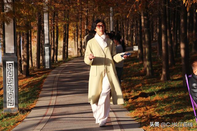 河南淮滨：落羽杉红了，美女们来啦！