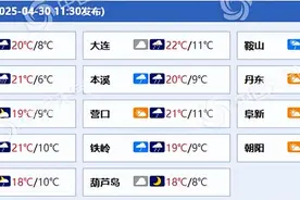 辽宁多地今夜有中到大雨局地伴有强对流 五一假期前夕出行注意安全图片