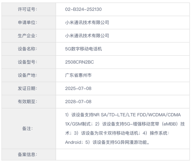499元，小米刚刚公布的6000mAh新品，有点骚啊
