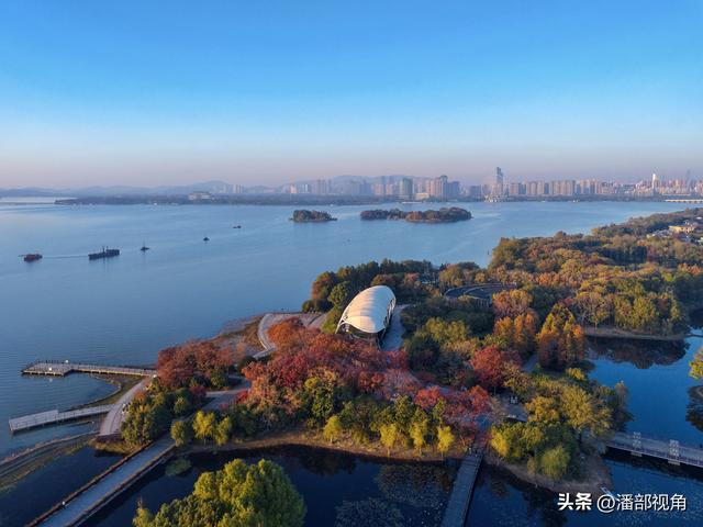 空中看蠡湖四时风光，尽显无锡大美山水之城