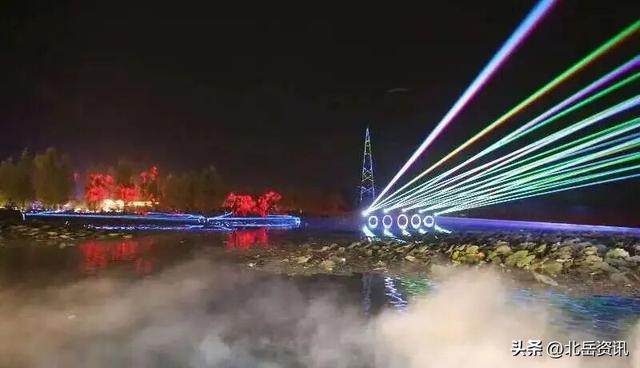 浑源神溪度假区“双节”灯光秀启幕