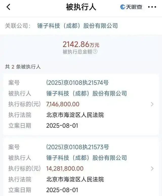 锤子科技又被执行2142万！罗永浩靠嘴吃饭这件事，被梁文锋说中了