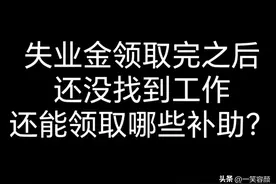 失业金领完之后，还没找到工作，还能领取哪些补助图片