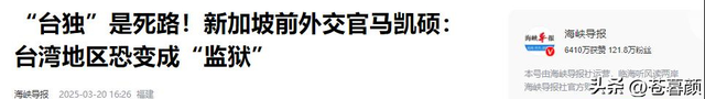 若赖清德宣布“台独”，新加坡马凯硕表示：台湾会面临三大惨状！