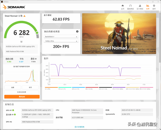机械革命苍龙16 Ultra评测：锐龙9 9955HX3D+RTX 5090