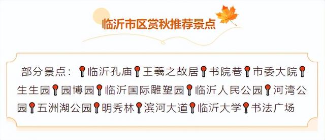 临沂市区赏秋地图出炉！红枫、银杏、落叶道…承包你的秋日朋友圈