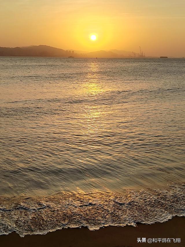 厦门海滨的落日之梦