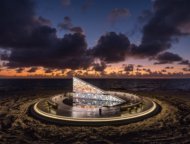 出片率100%！迈阿密海边的“旋转”图书馆