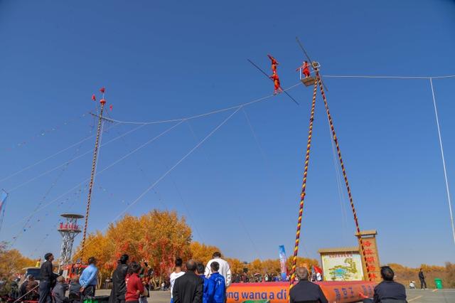 新疆洛浦：胡杨季启幕，游客醉在金林看演出