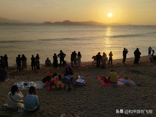 厦门海滨的落日之梦