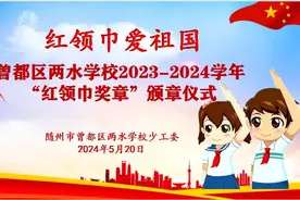 曾都区两水学校举行红领巾奖章一星章颁章仪式图片