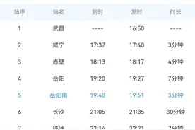 赶紧收藏！岳阳南站列车时刻表来了！图片