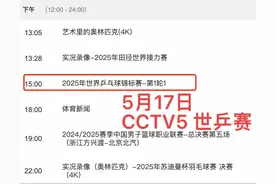 中央5台直播世乒赛节目表出炉！附国乒世乒赛最新赛程时间表！图片