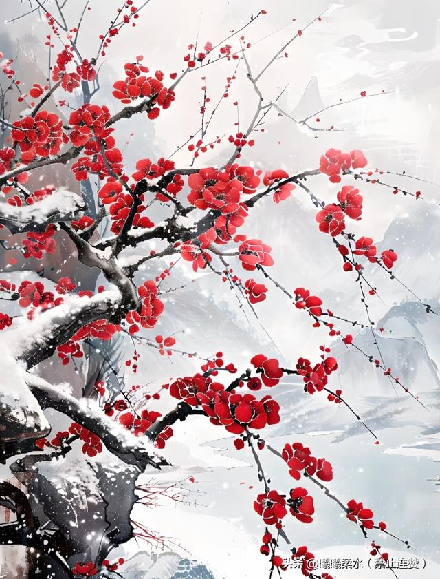 柔水诗词文联《临江仙	、咏雪四帘、第二帘、梅雪约》