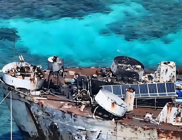 趴在中国仁爱礁9000多天的菲律宾军舰，如今已经再也拖不走了！