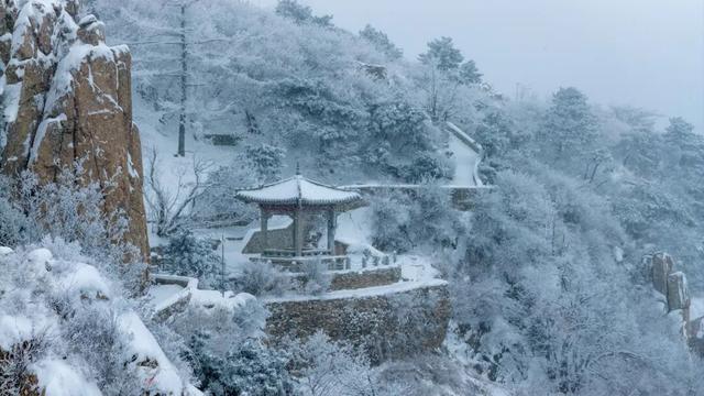 美到失语！雪后泰山限定风景，仿佛天宫坠落人间！