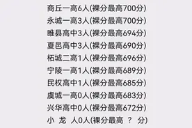 2024年河南省商丘各头部高中清北录取人数排名图片