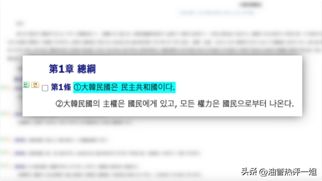 为什么韩国宪法是用中文写的？韩国网友：那不是中文，那是韩语