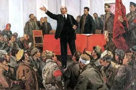 ​十月革命一声炮响，给中国送来了马克思列宁主义图片