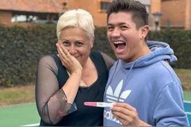 哥伦比亚55岁女星官宣怀孕，没人信，和24岁的丈夫被迫公开细节图片