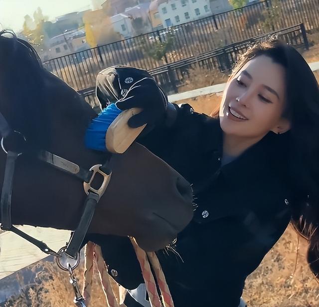 森林北分享养马日常，铲马粪修马蹄接地气，穿紧身裤三角区显尴尬