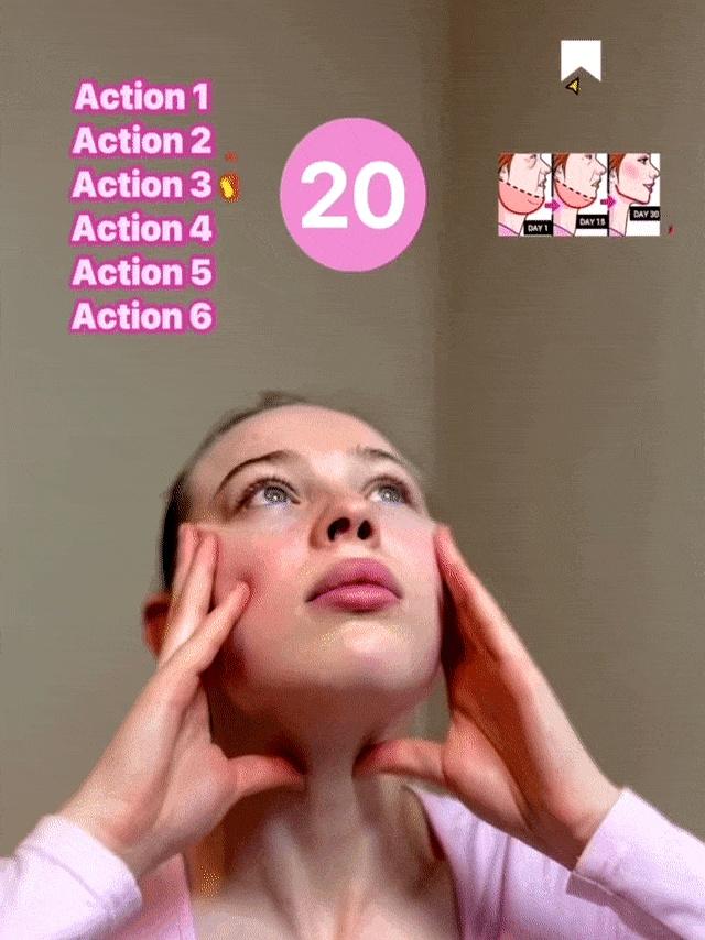 6个 “面部瑜伽” 坚持半年，五官越来越好看！