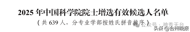 骄傲！这些台州籍科学家候选院士！