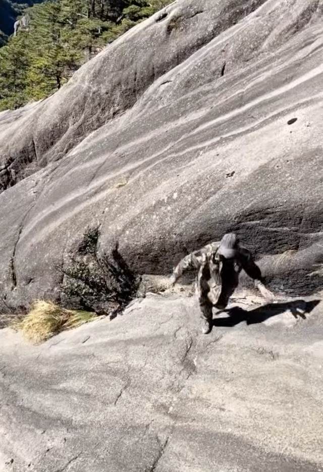 游客手机掉落黄山景区崖壁，工人未做防护冒险捡回；游客称工人收费500元，景区回应