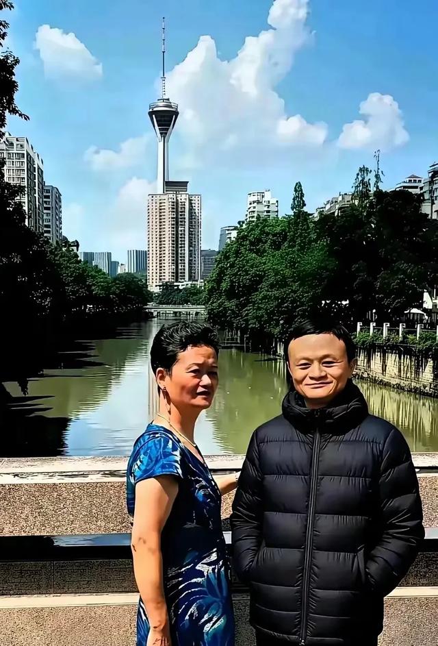 马云与母亲的合影照 照片中他和母亲长的好像 脸型简直是一模一样的