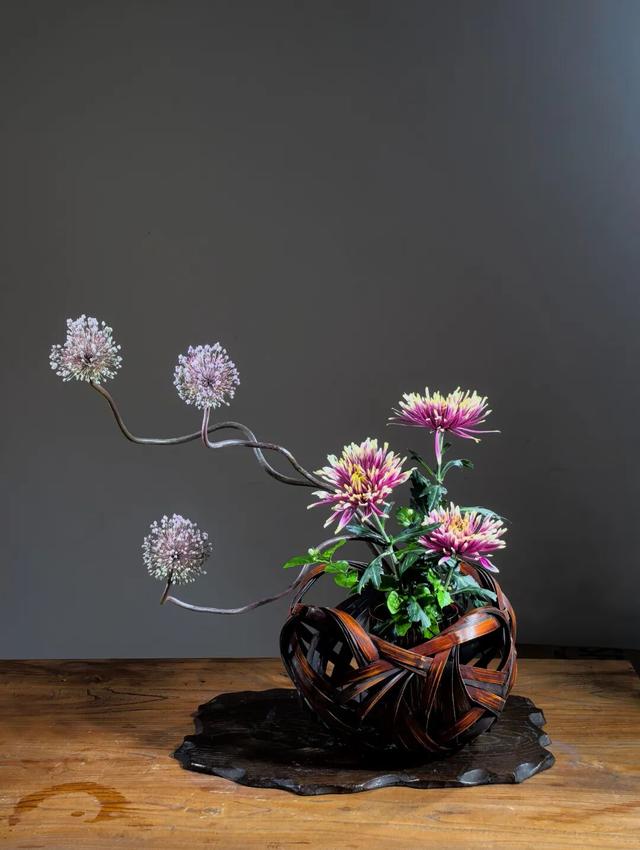 30个名师菊花插花作品，带你赏尽秋日好风景