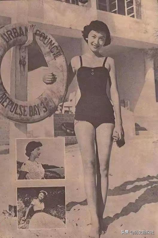 70年代，夏梦等人的罕见合影，她美得无可挑剔，堪称绝代佳人